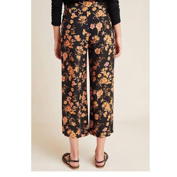 Anthropologie Pants - anthropologie kachel della floral wide-leg trousers w/ pockets